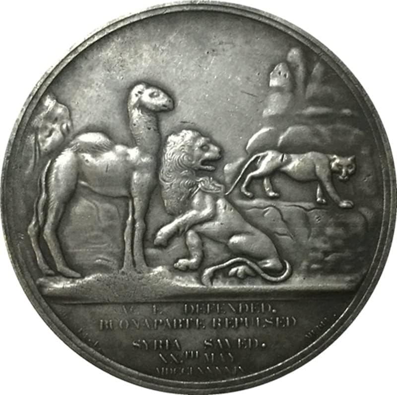 Британски Монети 1799 Г. От Чиста Мед със сребърно покритие Колекция от Антични Сребърни Доларови монети