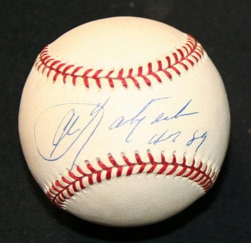 Карл Ястржемски подписа Играта на топка с автограф OAL срещу HOF Red Sox PSA/DNA AL87568 - Бейзболни топки с автографи