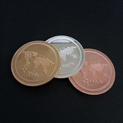 1БР Възпоменателна Монета, Позлатена Сребърна Монета Ripple Виртуална Монета Ripple Криптовалюта 2021 Ограничен Тираж са подбрани Монета с Защитно покритие
